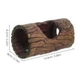 thumbnail image 2 of TEHAUX Lizard Suction Cup Hideout Resin Tree Log for Reptile and Turtle Tank Accessories, 2 of 6