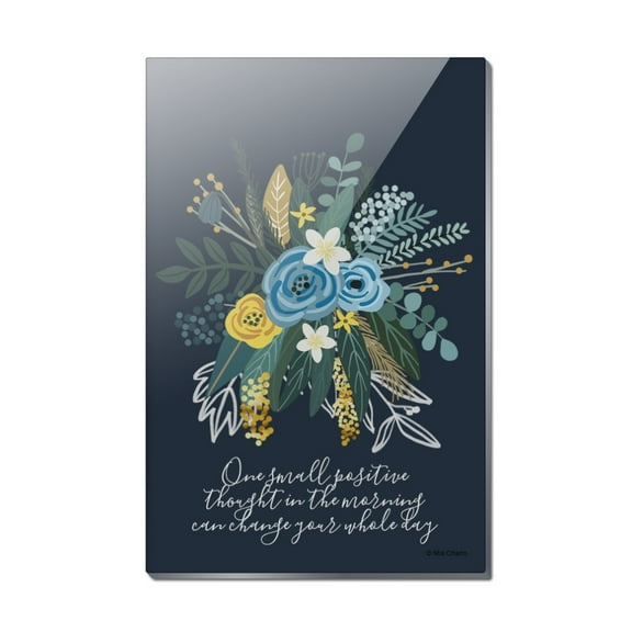 One Small Positive Thought in the Morning Can Change Your Whole Day Rectangle Acrylic Fridge Refrigerator Magnet