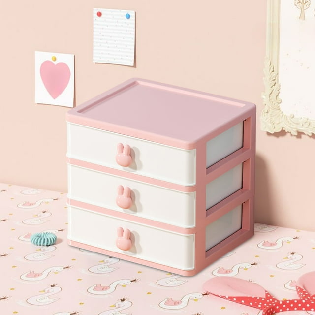 Caja De Almacenamiento De Escritorio, Organizador Multifuncional, Organizador De Maquillaje Y Joyas, 3 Cajones Compartimento Para Papeler A, Dise O Moderno, Para Estudiantes Y