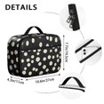 thumbnail image 6 of Daisy Pioneer Flower Black Pattern Insulated Lunch Bag Teens,Bento School Lunch Bag for Teens for Work,Picnic or Travel 10.6x7.7x4.3 Inches,12 Can Capacity, 6 of 6