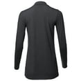 thumbnail image 3 of A2Y Women's Basic Solid Soft Cotton Long Sleeve Mock Neck Top Shirts Charcoal 3XL, 3 of 5
