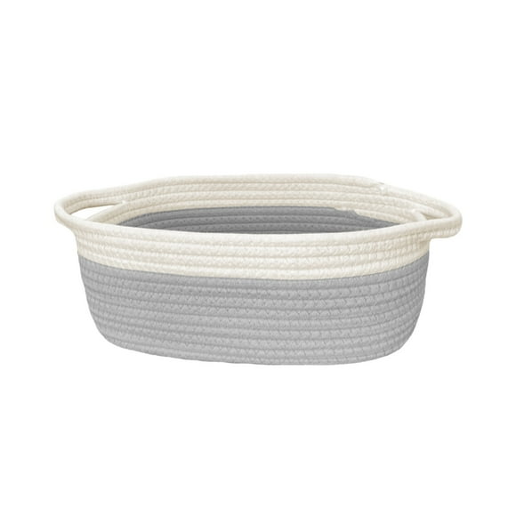 Paniers pour Cadeaux Panier Tressé Vide avec Poignée Rangement 30x20x12 cm, Organisateur de Rangement pour Jouets pour Étagère de Garde-Robe avec Décorations de Sacs en Ruban