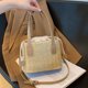 thumbnail image 3 of Bolso de hombro de estilo extranjero de nueva moda de verano 2024 para mujer, bolso de mensajero sencillo, bolso cuadrado pequeño informal sencillo, 3 of 5