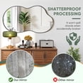 thumbnail image 4 of Antok 36"x24" Irregular Wall Mirror, Asymmetrical Metal Frame Bathroom Vanity Mirror, Black, 4 of 7