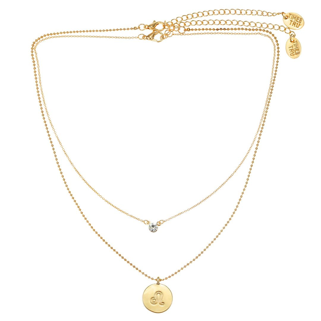 Time and Tru Women's Leo Zodiac Necklace Set, 2-Piece