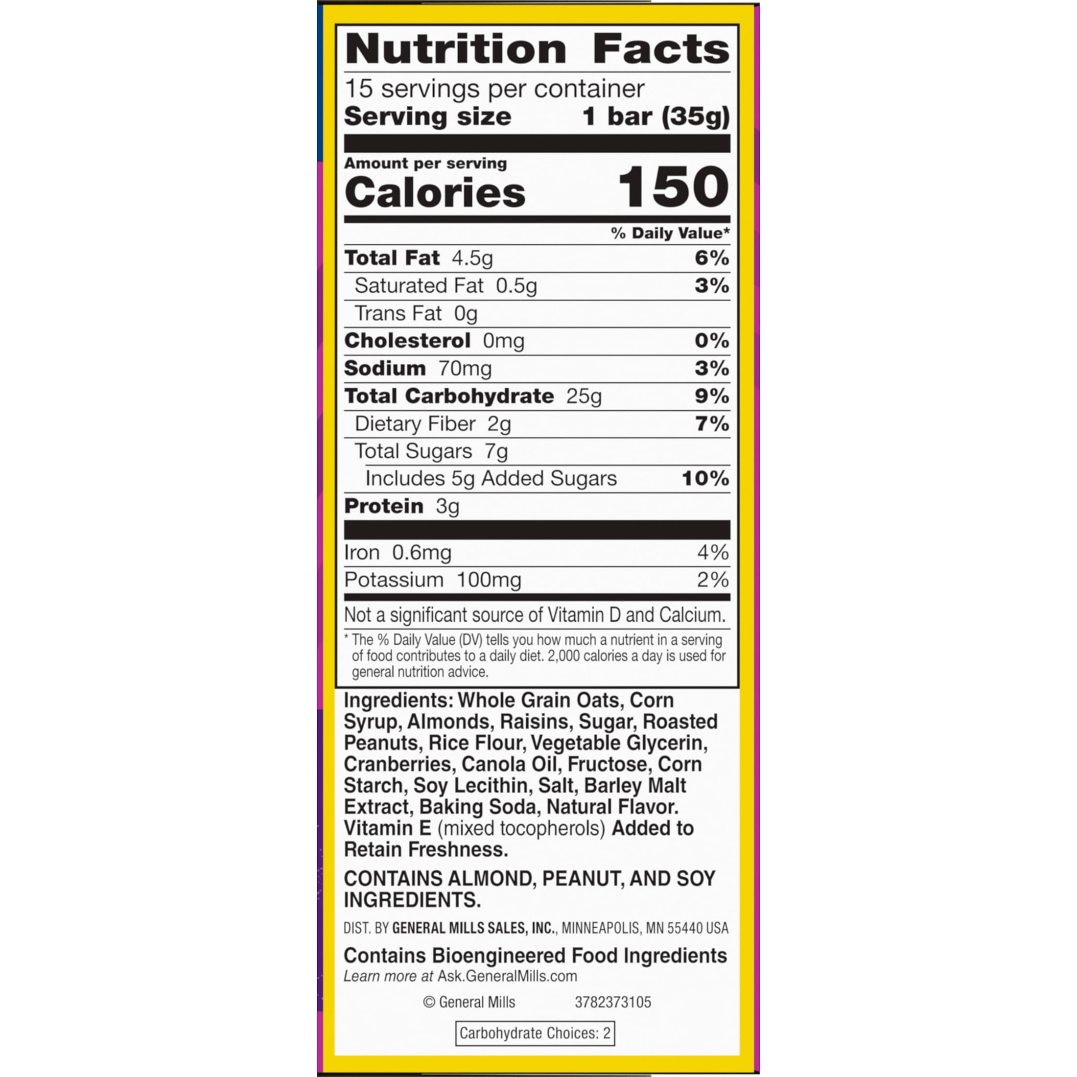 (8 pack) Nature Valley Chewy Fruit and Nut Granola Bars, Trail Mix, 15 Count, 18 oz