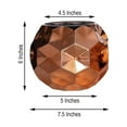 Efavormart 2 Pack 6" Rose Gold Mercury Glass Vases Honeycomb Geometric Vases For Wedding ...