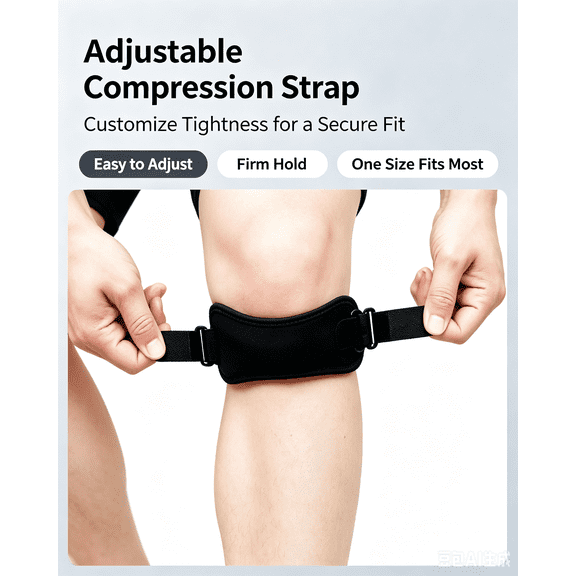 Patella Tendon Knee Strap 2 Pack, Knee Pain Relief Support Brace | Hiking, Soccer, Basketball, Running, Jumpers Knee, Tennis, Tendonitis, Volleyball & Squats