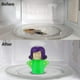 thumbnail image 5 of Limpiador de microondas, limpiador a vapor para horno microondas, muñeca para el hogar, la cocina y la oficina, color verde y morado, 5 of 5
