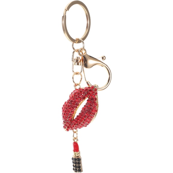 OULII Keyrings With Red Lip Charm For Women Fashion Outfit 1Pack