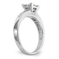 thumbnail image 6 of 14K White Gold Ring Band Engagement Diamond Square, Size 8, 6 of 7