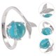 thumbnail image 5 of Exquisito anillo de sirena, anillos de dedo frescos, accesorio de apertura ajustable para mujer, dama y niña, 5 of 7