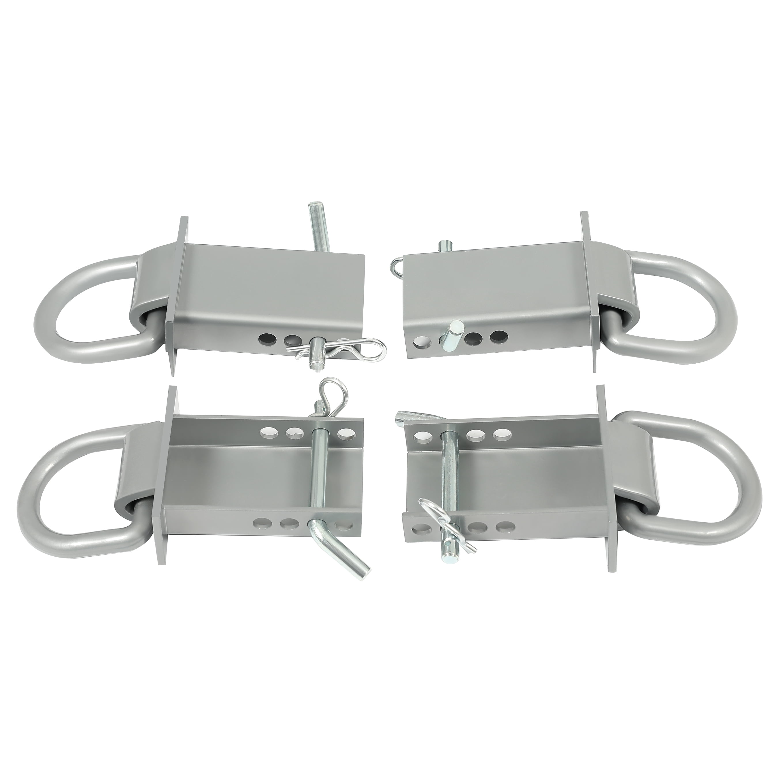 KOJEM 4 Pcs Trailer Stake Pocket D Ring Zinc Coated 5400 Lbs Load Limit - 4 Pack Heavy Duty Fit for Utility Trailers and Flatbeds Equipped