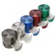 thumbnail image 5 of Hierba gruesa sal de hojas de sal de sal, grinder 4 capas, vanilla, trituradora, molino de especias, herramienta de filtro de molienda con bandeja de recolección de plata, plata. Inevent HA011039-01, 5 of 7