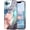 Blue Gray, variant on Case for iPhone 16 Case (2024), [Military Grade Drop Tested] Marble Pattern Design Slim Rugged Shockproof Women Girls Men Protective Anti-Scratch Cover for iPhone 16, Blue Cyan
