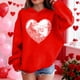 thumbnail image 3 of TaTaai Valentines Sweatshirt Women Gnomes Shirts Love Heart Sweater Crewneck Long Sleeve Pullover Tops Gift, 3 of 8