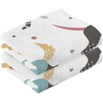 thumbnail image 2 of Dreamtimes Colored Hunting Dogs Hand Towels 2 Pieces, Cotton Bath Towel for Drying Face Hands Body Decorative Water Absorbent Lightweight Towels for Bathroom Ktichen Travel Gym,16"x28", 2 of 7