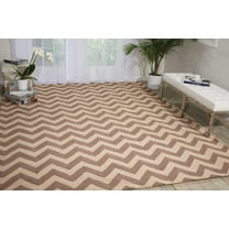 Nourison Portico Indoor/Outdoor Modern Chevron Flame Stitch 8' x 10'6" Area Rug, (8' x 11')