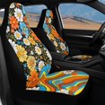 thumbnail image 6 of CHAQLIN Stretch Front Seat Covers for Auto Polyester Fabric Stretchy Fit Front Car Seat Cover Set, Colorful, 6 of 8