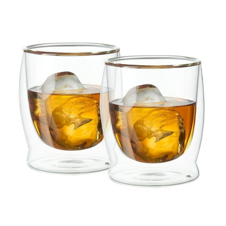 Double Wall Whiskey Sipping Glass 10oz / 300ml, Set of 2