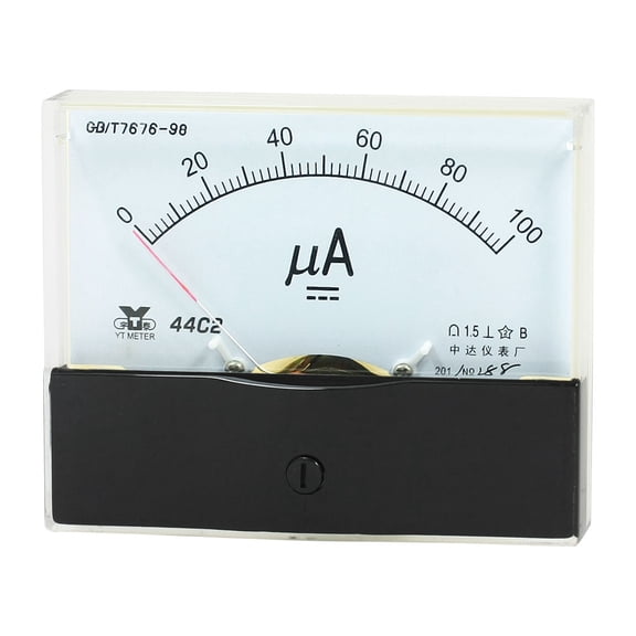 Unique Bargains Analog Panel Ammeter Gauge DC 0 - 100uA Measuring Range 1.5 Accuracy 44C2