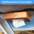 thumbnail image 4 of WSNIJFU Car Tissue Holder, Sun Visor Napkin Holder, PU Leather Backseat Car Tissue Case Holder, Mask Holder, Tissue Holder Napkin Box for Universal Auto, Car Must Haves Interior Accessories (Brown), 4 of 7