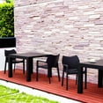 thumbnail image 6 of 33" Black Outdoor Patio Solid Dining Arm Chair, 6 of 8