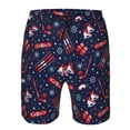 thumbnail image 3 of Honeii's Winter Outdoors Sports Print Men's Casual Shorts with Drawstring，Swim Trunks Quick Dry Beach Shorts, 3 of 5