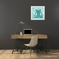 thumbnail image 3 of Allen, Kimberly 15x15 White Modern Wood Framed Museum Art Print Titled - Teal Patterened Owl, 3 of 4