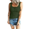 thumbnail image 3 of Aayomet Women'S Summer Tank Top Women's Camisole with Built in Bra Flowy Tank Top with Adjustable Straps Loose Fit Tunic Tops,Green XXL, 3 of 4