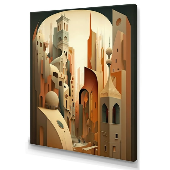 Designart Geometric Graffiti III Canvas Wall Art