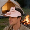 thumbnail image 6 of Byujiro Cute Cartoon Animal Fan Sun Visor Hat Rechargeable USB Cooling Visor with Fan UV Protection Wide Brim Sun Hat for Outdoor, 6 of 6
