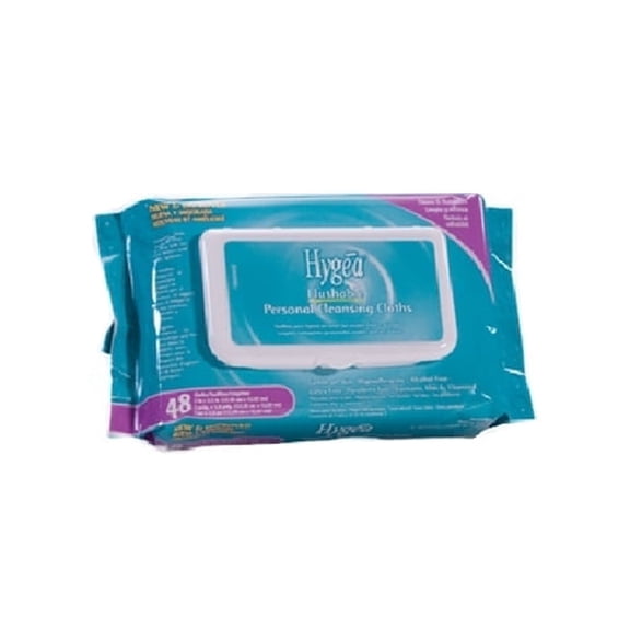 Hygea Flushable Personal Cleansing Cloths-Case of 576