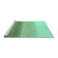thumbnail image 2 of Ahgly Company Machine Washable Indoor Round Abstract Turquoise Blue Modern Area Rugs, 8' Round, 2 of 4