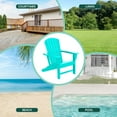 thumbnail image 4 of Hidpriva Adirondack Chairs, HDPE Weather Resistant Outdoor Chair w/ 400LBS Capacity for Patio, Garden and Fire Pit,Aqua, 4 of 8