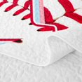 thumbnail image 5 of Manfei Kawaii Baseball Bed Spread Queen, Girls Ice Cream Drip T Queen Coverlet Set, Pink Light Blue T, Polka Dots Reversible 3-Piece, 1 Quilt and 2 Pillowcases, 5 of 7