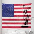 thumbnail image 1 of New York Tapestry, Liberty and USA Flag Retro Style Enlightening World Famous, Fabric Wall Hanging Decor for Bedroom Living Room Dorm, 5 Sizes, Dark Coral White, by Ambesonne, 1 of 1
