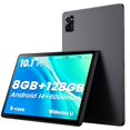 thumbnail image 1 of AT1016U Pro 10.1 Pouces Tablette Android 14: 8 Go RAM + 128 Go (1 To Extensible), Quad-Core & Batterie 6000mAh, HD IPS (1280x800), cams 5MP/2MP, WiFi/Bluetooth, Certifié GMS – Gris, 1 of 8