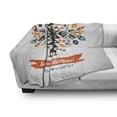 thumbnail image 3 of Tribal Soft Flannel Fleece Throw Blanket, Modern Design with Details Yes to Adventure Wordsd White Backdrop Artwork, Cozy Plush for Indoor and Outdoor Use, 50" x 60", Multicolor, by Ambesonne, 3 of 6