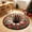 Red, Green, variant on 3D Christmas Rug Round Optical Illusion, 40inch/100cm, Non-Slip & Wear-Resistant, Machine Washable, Cotton Polyester Blend, Christmas Rugs for Living Room, Indoor Entryway Use, Festive Holiday Decor