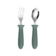 thumbnail image 1 of Juego de tenedor y cuchara para niños de acero inoxidable 304 con mango, juego de palillos de entrenamiento para cucharas para comer para bebés, tenedor y cuchara para niños de acero inoxidable, 1 of 5