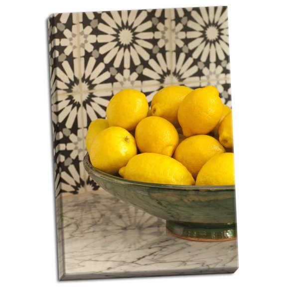 Gango Home Decor Lemons I by Karyn Millet (Ready to Hang); One 24x36in Hand-Stretched Canvas