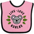thumbnail image 3 of Inktastic Live Love Koalas Boys or Girls Baby Bib, 3 of 4