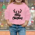 thumbnail image 2 of NIJNFCLOTH Chandails en Molleton de Noël Enfants Manches Longues Col Rond Imprimé Lettre Léger Chandails en Molleton Blouse Taille:6-7 Ans, 2 of 6