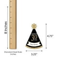 thumbnail image 6 of Big Dot of Happiness Adult 30th Birthday - Gold - Mini Cone Birthday Party Hats - Small Little Party Hats - Set of 8, 6 of 8