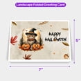 thumbnail image 5 of Happy Halloween Scottish Fold Witches Hat Pumpkin Carving 7x5in Folded Greeting Card Cat Lover Kitten Owner Gifts Single Note Card with Envelope - 02019, 5 of 5