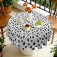 thumbnail image 4 of 60 Inch Round Lace Tablecloth Water Resistant Washable, Leopard Animal Print, 4 of 5