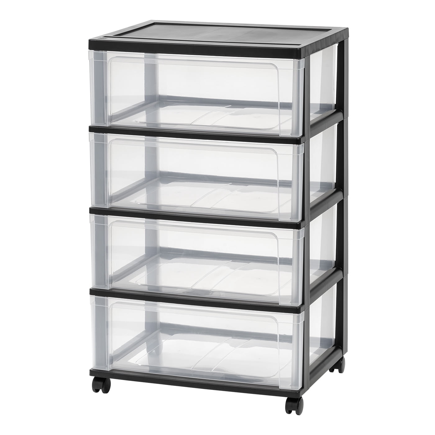 Sterilite 3-Drawer Storage Tower – Compact Black Organizer