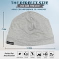thumbnail image 5 of Headshion Cotton Beanie Skull Cap, 4 Pack Double Layered Sleep Hat Mix Grey, 5 of 7