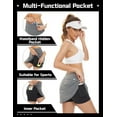 thumbnail image 2 of Women's Athletic Tennis Skorts with Ball Pockets Lightweight Active Quick Dry Running Golf Workout Sports Skirt Hemp Gray S, 2 of 8